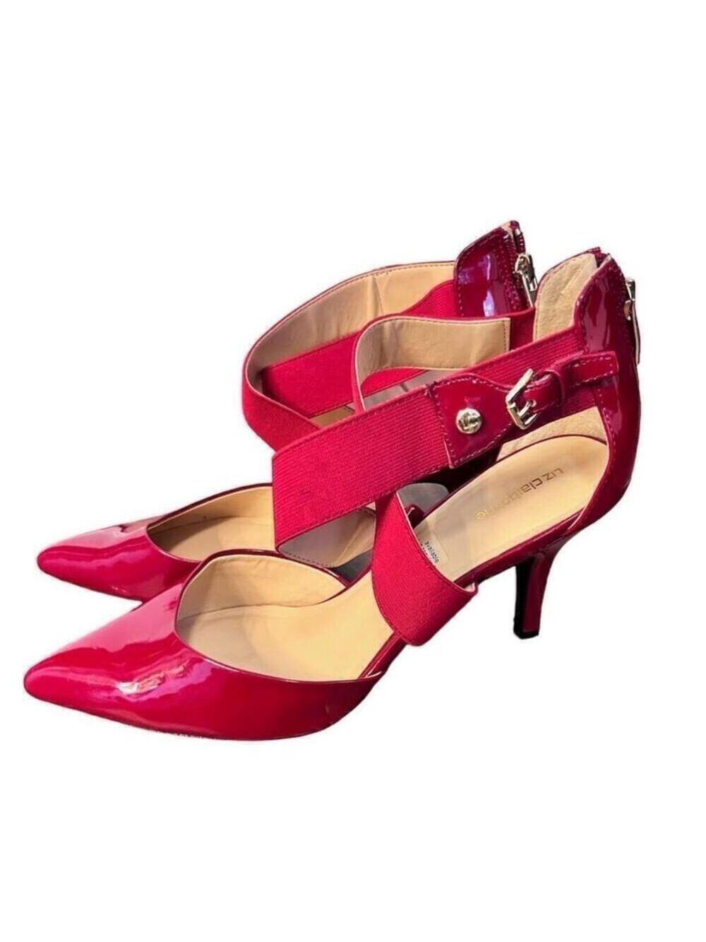 Liz Claiborne Red Patent Leather Heels Size 10M